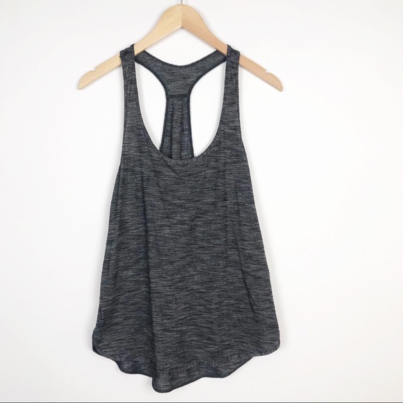 lululemon athletica Tops - Lululemon Razorback Tank Top Grey/Black